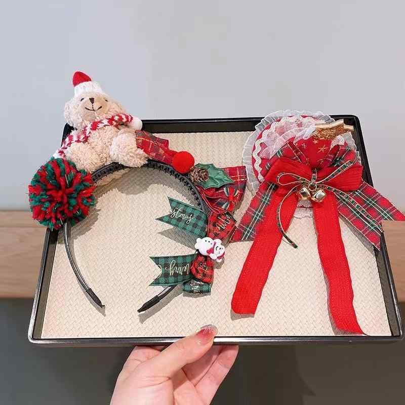 ヘアアクセサリー レディース ガールズ クリスマス カチューシャ ヘアフープ ぬいぐるみ かわいい 韓国..