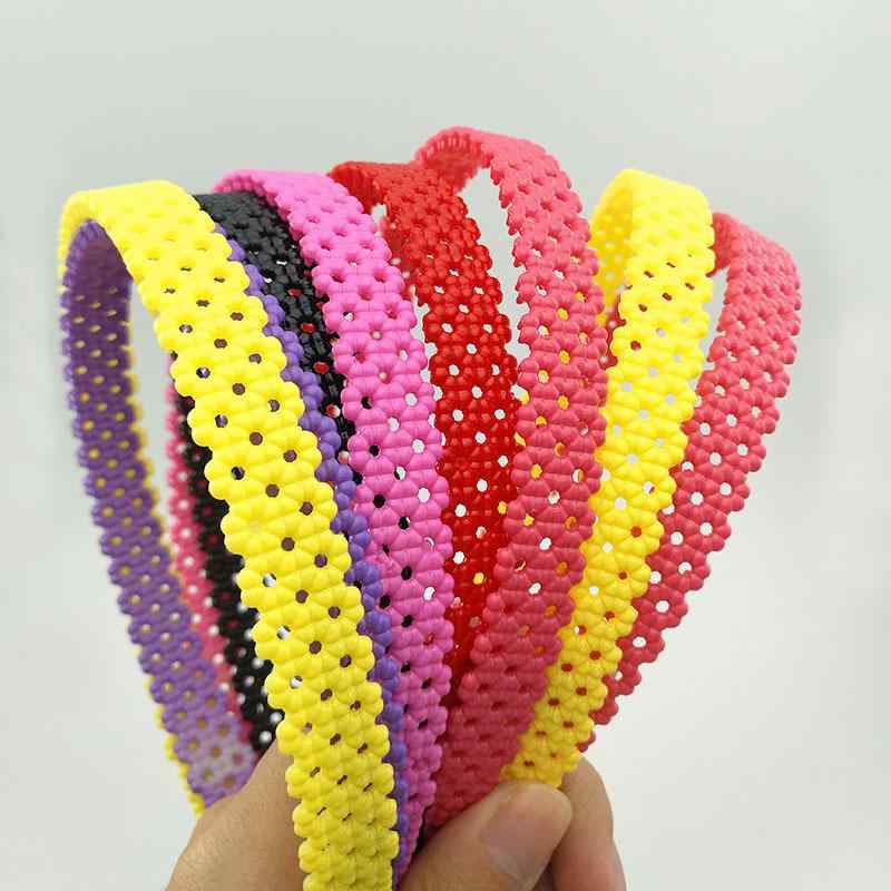 ヘアアクセサリー レディース ヘアバンド キャンディカラー 花柄 プラスチック製 手作り DIY ヘッドバ..