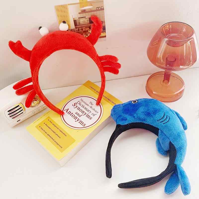 ヘアアクセサリー 子供用 カチューシャ かわいい カートゥーン ロブスター カニ 洗顔用 ヘッドバンド ..