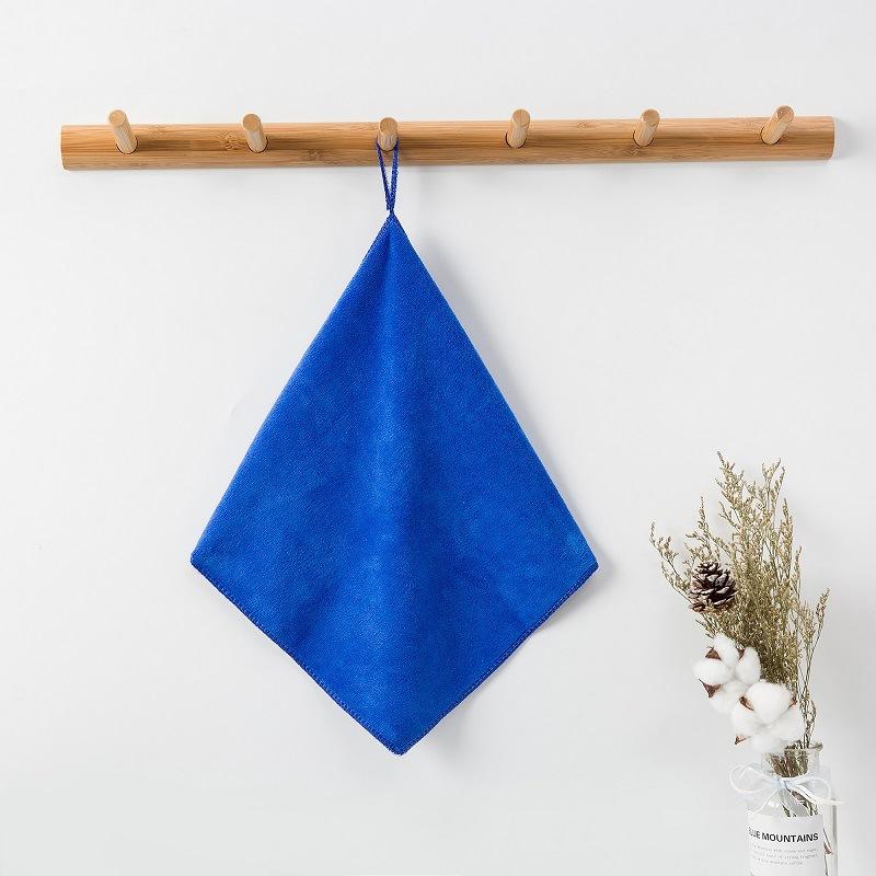 タオル ハンカチ 超極細繊維 25x25cm ミニタオル 子供用 家庭用 吸水 速乾 無地 シンプル 雑巾 ふきん ..