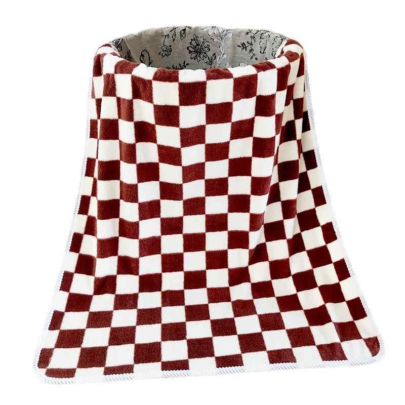 タオル 市松模様 珊瑚绒 バスタオル 厚手 フェイスタオル 吸水 速乾 大人 子供