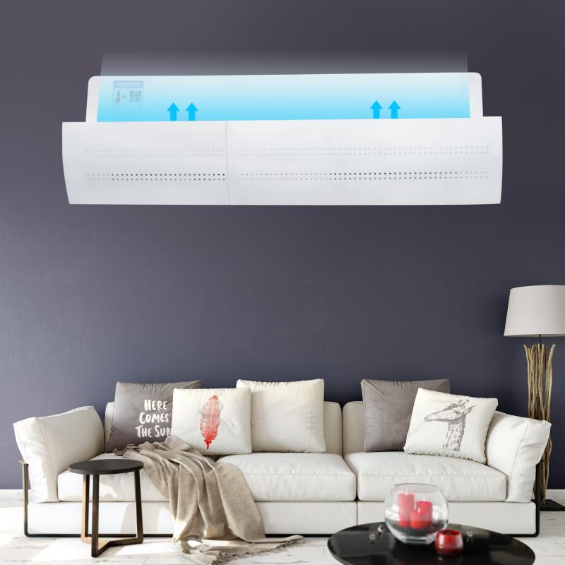 エアコン 風よけ カバー ベビー キッズ 新生児 寝室 リビング 調整可能 直風防止 壁掛け クーラー 病室 介護施設 事務室 冷房暖房対応