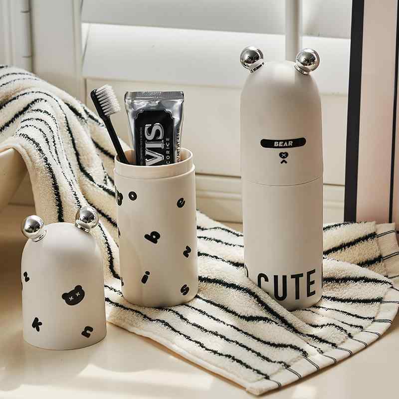 旅行用品 洗面用具ケース 歯ブラシケース 歯磨き粉ケース 収納ケース 携帯用 コップ プラスチック製