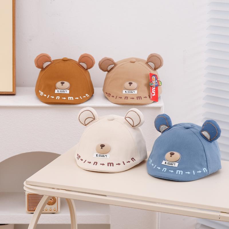 帽子 ベビー キッズ かわいい 小熊 カートゥーン 春夏 幼児 ベルベット