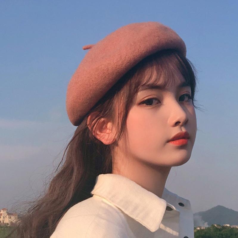 ベレー帽 レディース 秋冬 ウール 日本産 オーストラリア産羊毛 レトロ 画家帽子 日よけ 防寒 保温 あ..