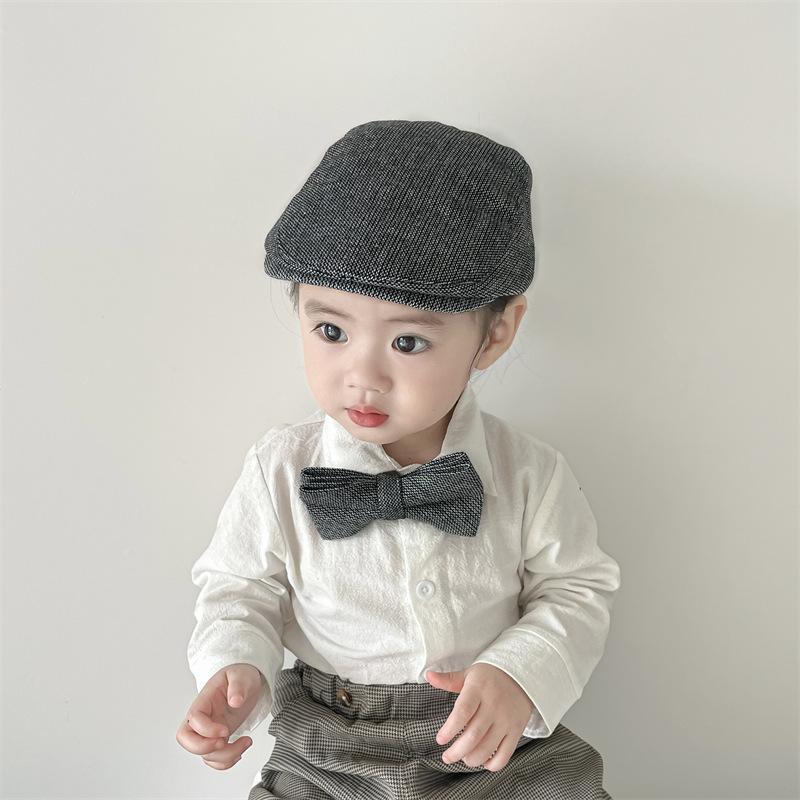 帽子 キッズ 秋冬 ベレー帽 チェック柄 ウール混紡 おしゃれ かわいい 防寒 保温 2歳 3歳 4歳 男の子 ..