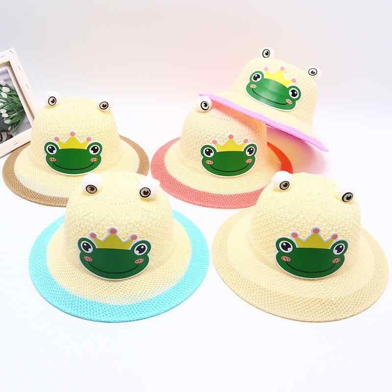 帽子 キッズ 草帽 麦わら帽子 春夏 秋冬 日よけ 漁師帽 ビーチハット 女の子 男の子 子供 乳幼児 あご..