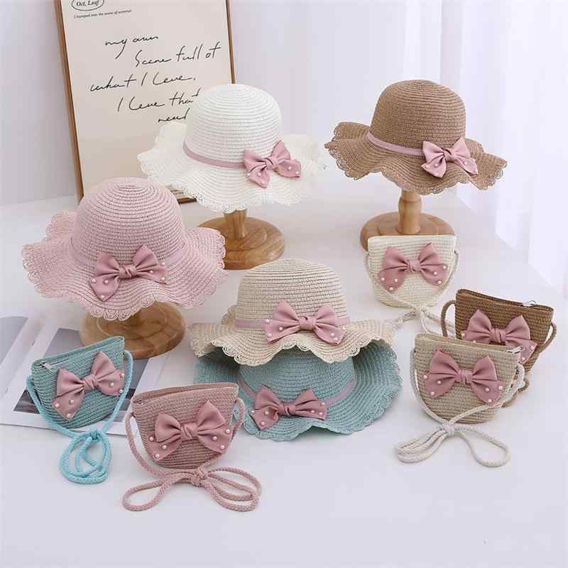 帽子 子供用 春夏 麦わら帽子 女の子 ベビー ハット かわいい リボン付き UVカット 日よけ 紫外線対策 ..