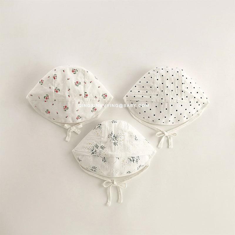 ベビー 帽子 春夏 大つば 日よけ帽子 女の子 男の子 薄手 通気性 コットン100% チューリップハット か..