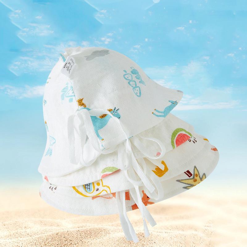 帽子 ベビー 春夏 渔夫帽 子供 女の子 日よけ帽子 幼児 かわいい おしゃれ UVカット あご紐付き コット..