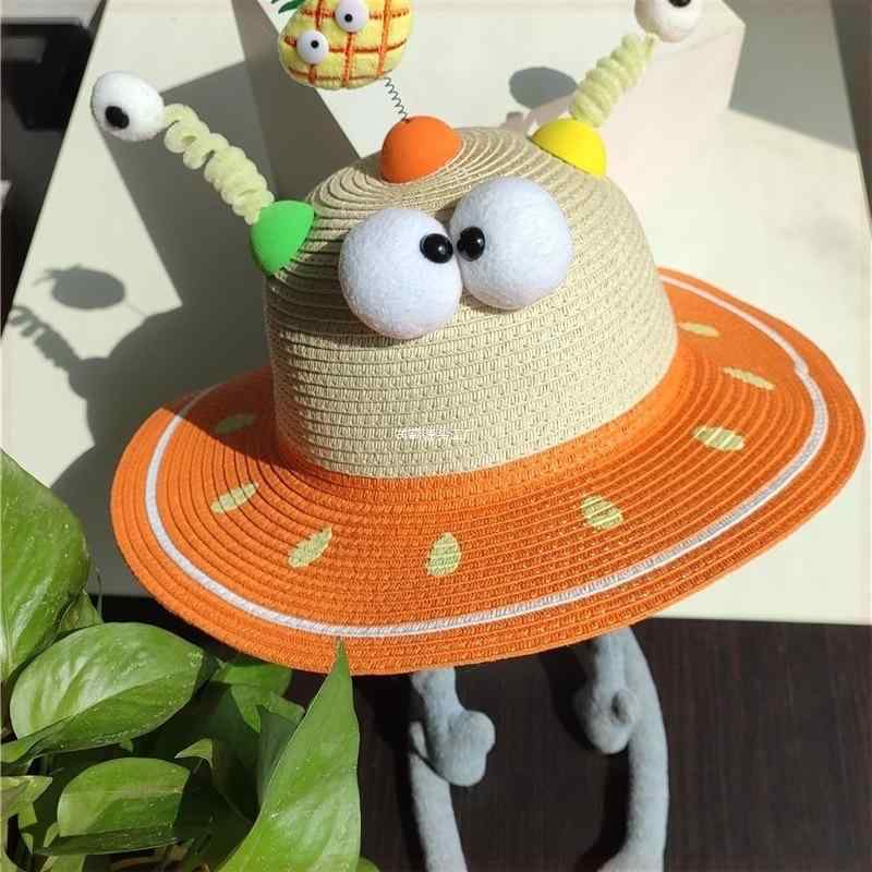 帽子 子供用 春夏 フルーツ柄 ハット 日よけ 漁師帽 3歳 4歳 5歳 6歳 7歳 8歳 接触冷感 粘胶纤维 涼し..