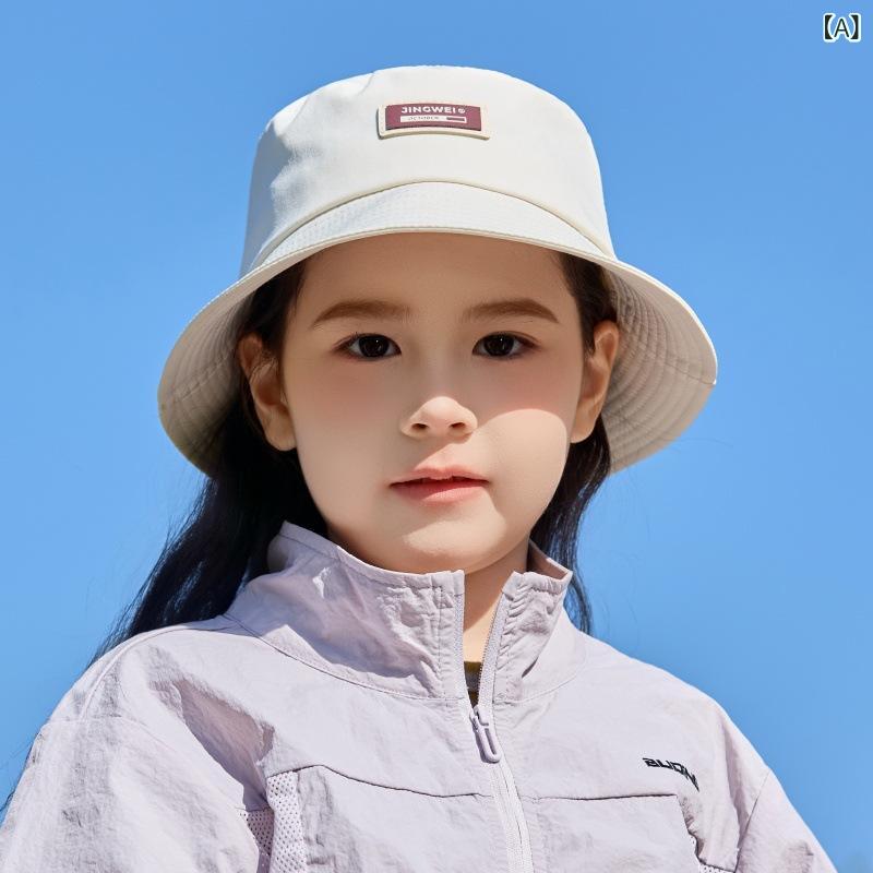 帽子 キッズ 子供用 春夏 UVカット 日焼け防止 漁夫帽 かわいい つば広 ビーチハット カジュアル 日よ..