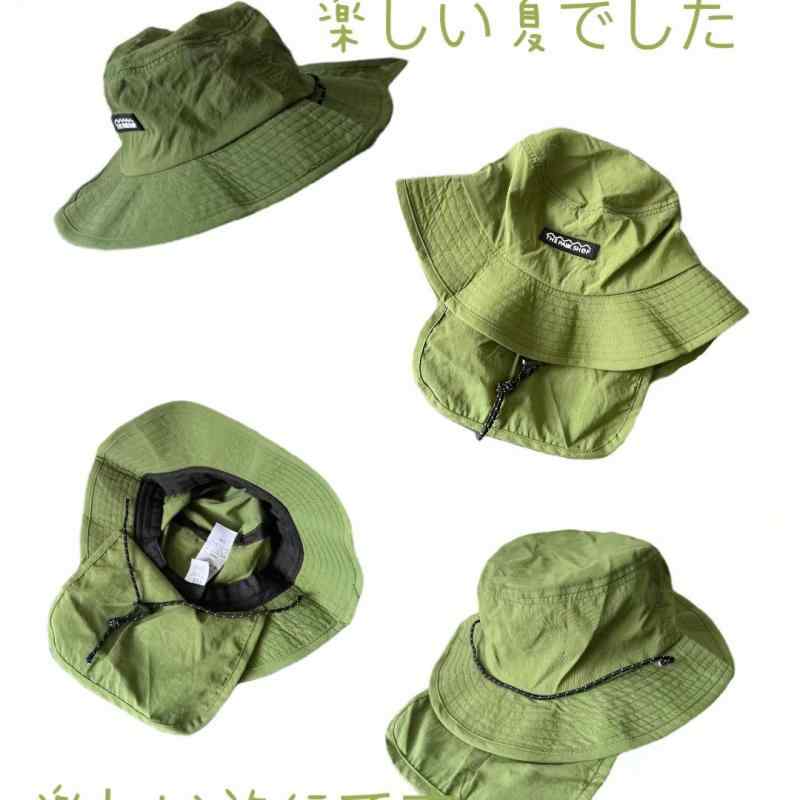 帽子 キッズ 日焼け止め ハット 子供用 漁夫帽 首 защита ポリエステエル アウトドア 4歳 5歳 6歳 7歳 ..