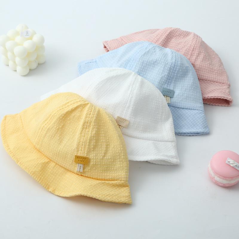 ベビー 帽子 春秋 薄手 漁夫帽 子供 男女兼用 赤ちゃん 日よけ帽子 かわいい リボン付き 通気性 遮光 ..