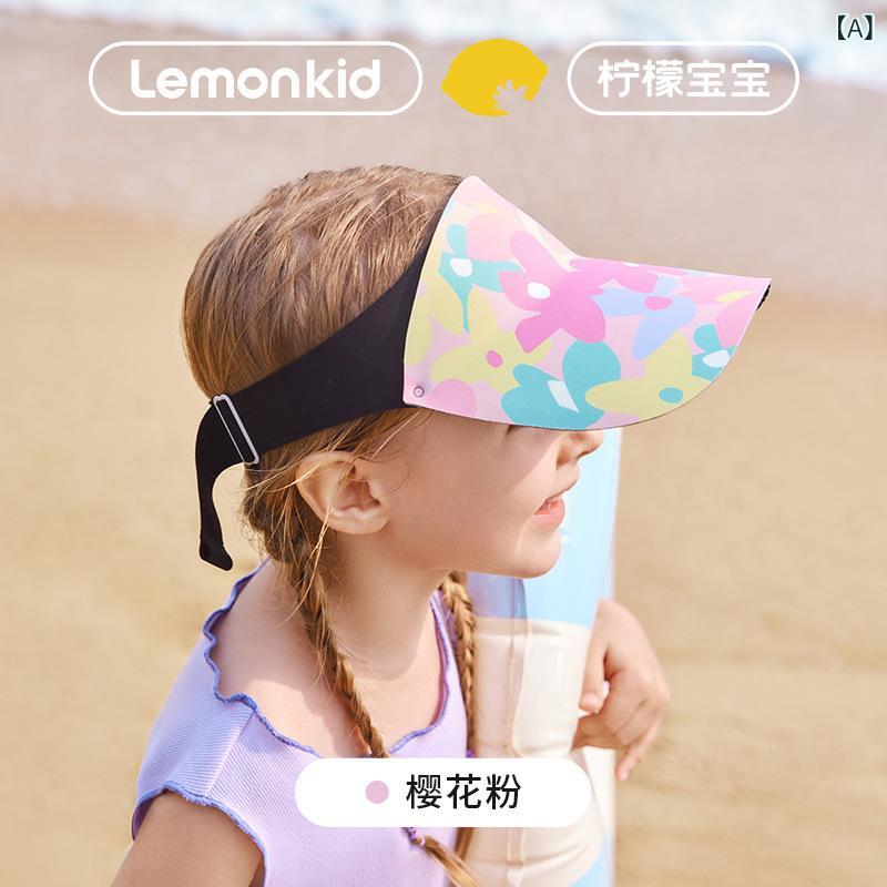 帽子 キッズ 子供用 UVカット 日焼け止め 空頂帽 サンバイザー 調節可能 2歳 3歳 4歳 5歳 6歳 7歳 8歳 ..