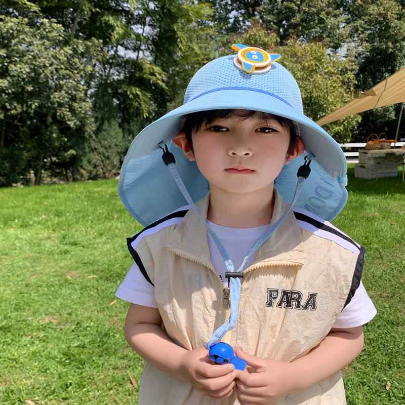 帽子 キッズ 子供用 ベビー 空芯帽 サンバイザー 日よけ帽 UVカット 通気性 大判つば カートゥーン柄 ..
