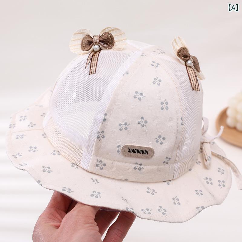 帽子 ベビー 漁夫帽 防風 日よけ 乳幼児 男の子 女の子 ハット かわいい 春秋 調節可能 コットン ブル..