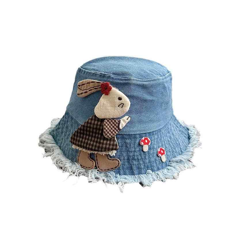 帽子 キッズ デニムハット 漁夫帽 女の子 子供用 4歳 5歳 6歳 8歳 9歳 10歳 春夏 秋冬 かわいい 日よけ