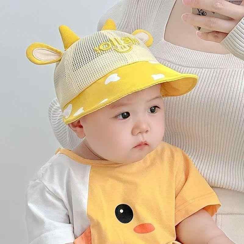 帽子 ベビー 子供用 日よけ帽 つば広 メッシュ キャップ 乳幼児 漁夫帽 ベースボールキャップ 薄手 男..