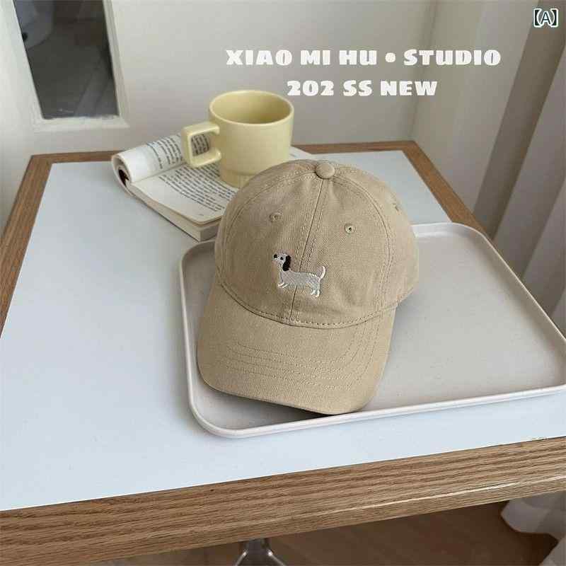 帽子 キッズ 男の子 女の子 カートゥーン ドッグ 刺繍 野球帽 かわいい おしゃれ 日よけ 幼稚園 保育園