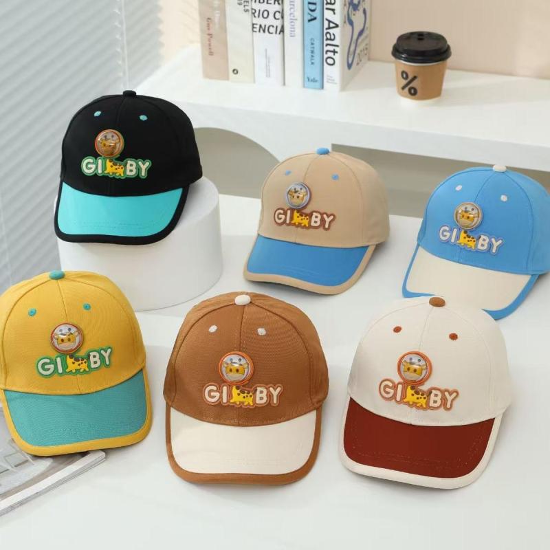 帽子 キッズ 春秋用 ベビー キャップ かわいい カートゥーン キリン 刺繍 日よけ 男の子 女の子 4歳 5..