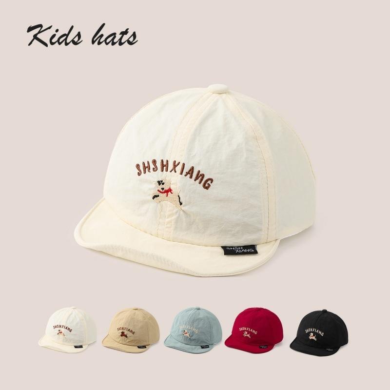 ベビー 帽子 春秋 男の子 軟檐 キャップ 夏 女の子 速乾 刺繍 カートゥーン 野球帽 1歳 2歳 日よけ かわいい ベージュ カーキ色 グリーン レッド ブラック