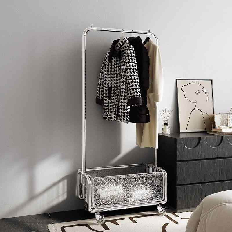 ハンガーラック 寝室用 おしゃれ 56cm 76cm 96cm 鉄製 水波紋 ヴィンテージ風 キャスター付き 衣類収納..