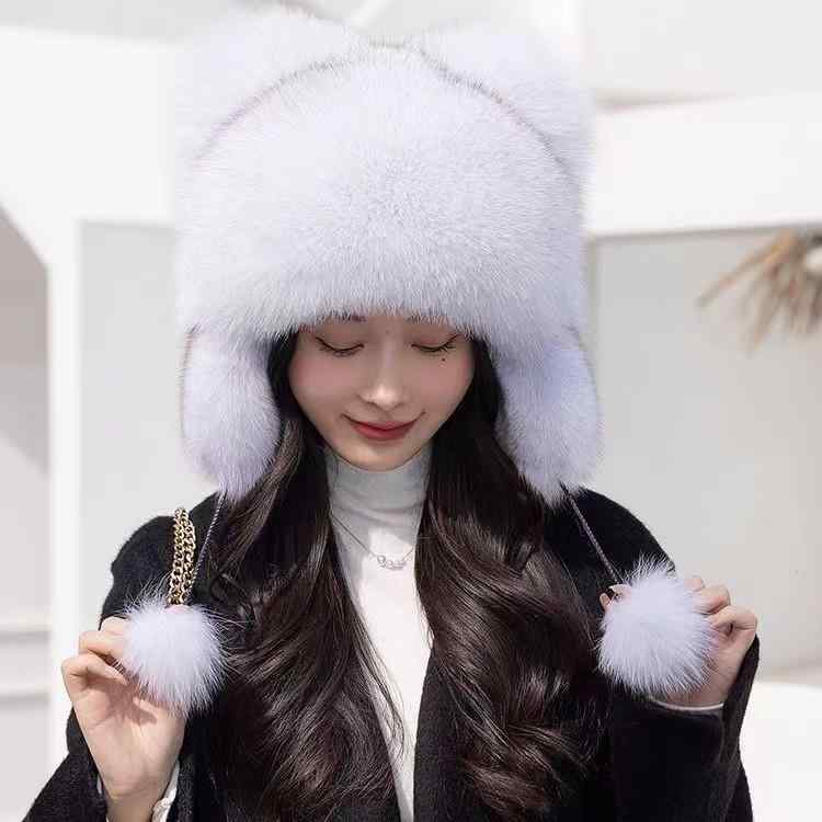 帽子 子供用 防寒帽子 親子 ペア アライグマ風 フェイクファー 耳当て付き 帽子 ブラウン ホワイト かわいい 個性 秋冬