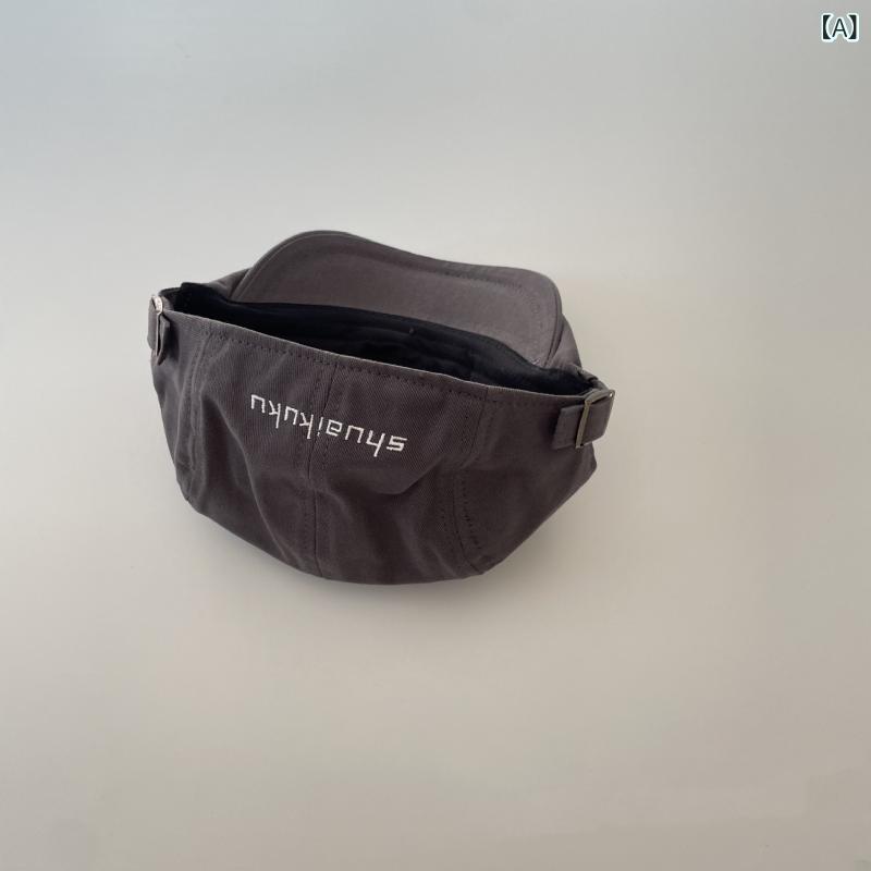 帽子 キッズ 子供用 春秋 ベレー帽 遮陽 日よけ 男の子 女の子 4歳 5歳 6歳 コットン グレー ワインレ..