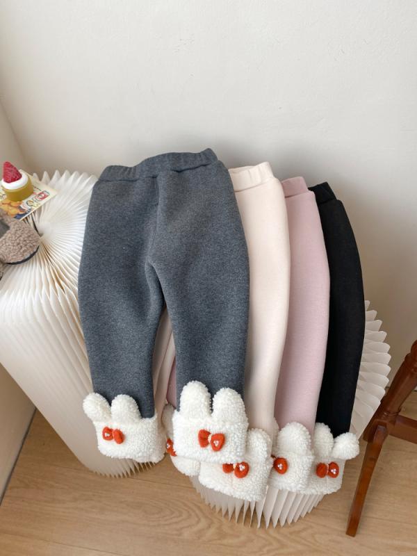 子供服 女の子 裏起毛レギンス 秋冬 厚手 一体型 あったか 女児 冬 高学年 パンツ グレー ブラック ベ..