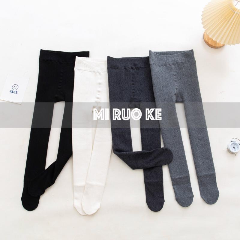 子供服 キッズ タイツ ニット コットン 厚手 裏起毛 ケーブル柄 ガールズ スパッツ レギンス 無地 秋冬..