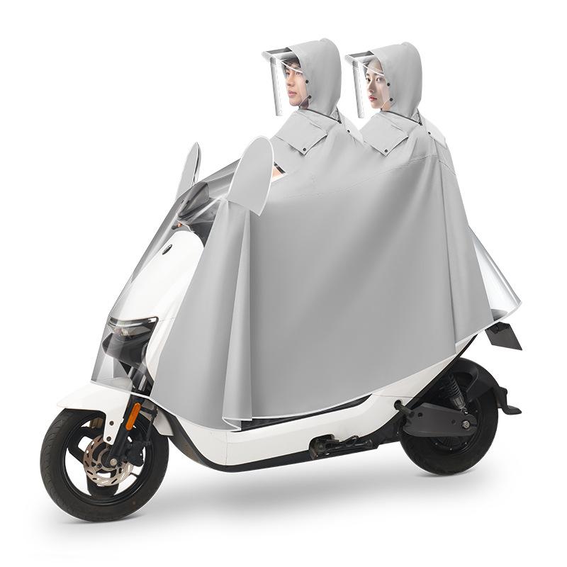 バイク用レインコート レディース メンズ 厚手 防水 オックスフォード生地 バイク スクーター用 レインポンチョ 全身カバー グレー ブラック ブルー グリーン...