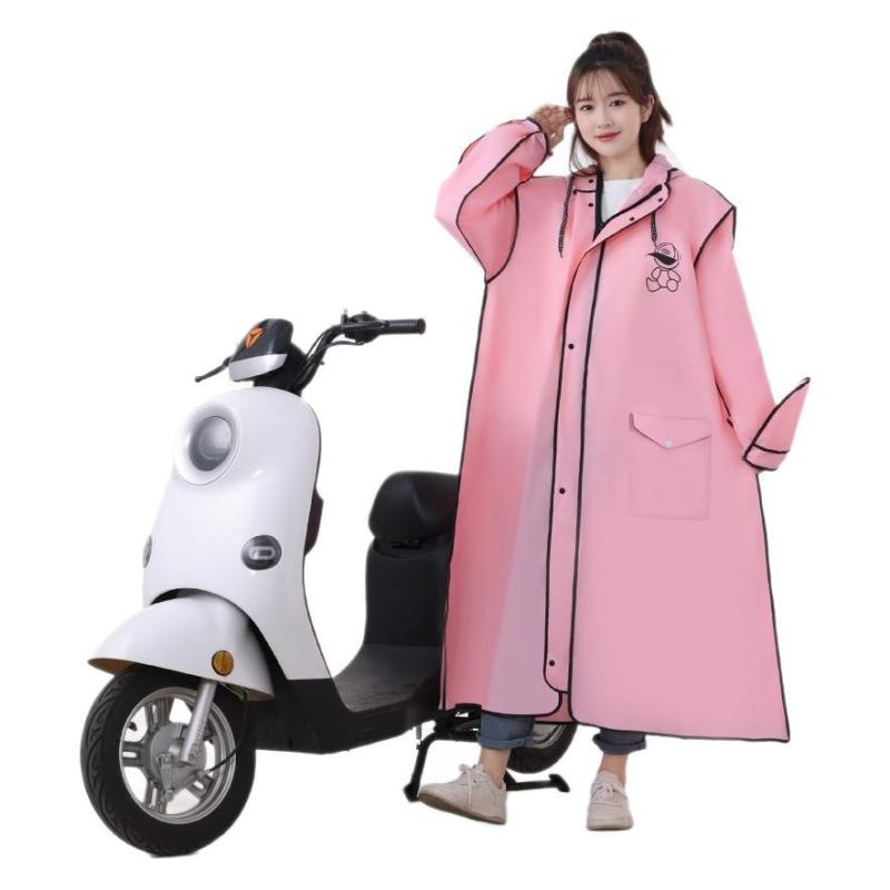 レインコート レディース バイク用 電気自動車用 厚手 ロング丈 全身 防水 防暴雨 男性用 大人用 レインポンチョ オレンジ イエロー アイボリー パステル ...