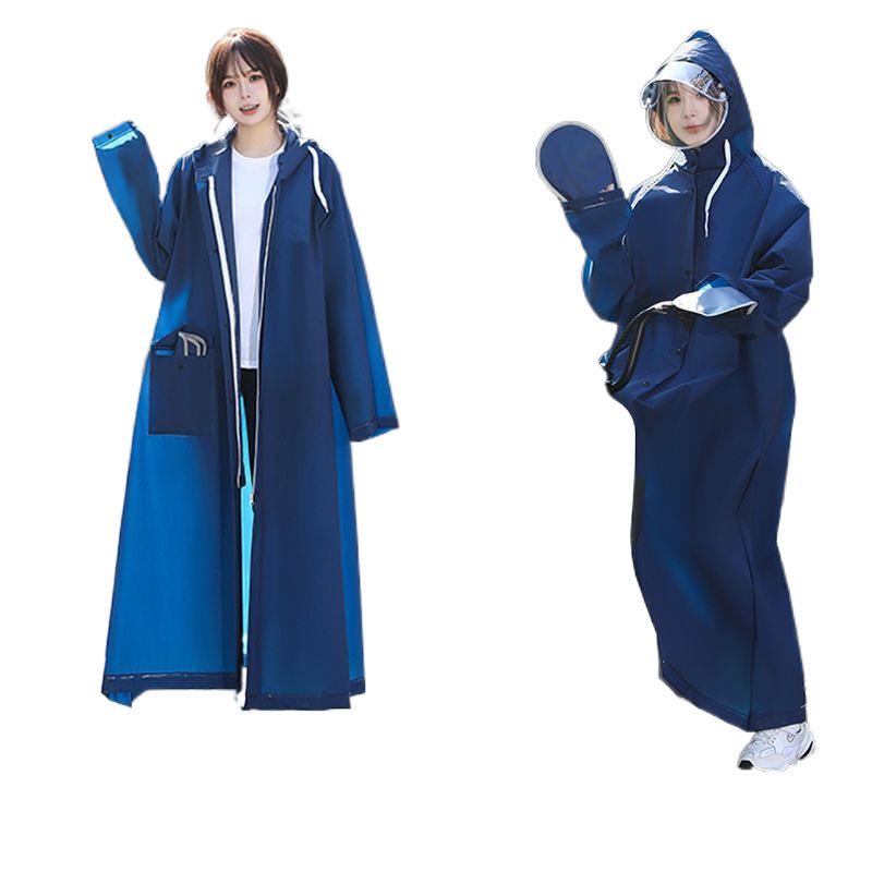 レインコート レディース バイク用 男性用 ロング丈 全身 防水 厚手 電動自転車 スクーター シングル ダブルバイザー 取り外し可能 手袋つき 通勤 通学
