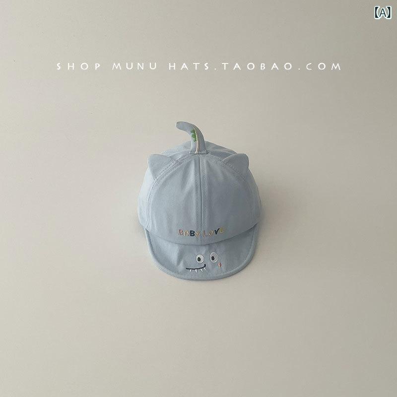 ベビー 帽子 春秋 かわいい カートゥーン 野球帽 幼児 薄手 日焼け止め キャップ 遮陽 通気性 0歳 1歳 ..