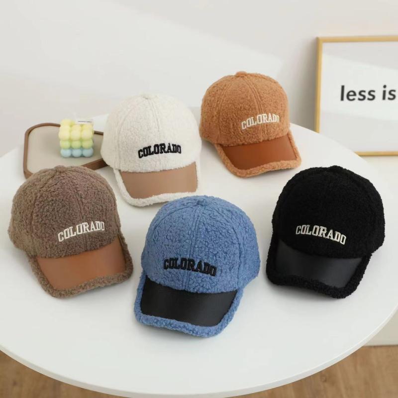 子供 帽子 秋冬 ベビー 男の子 女の子 厚手 防寒 キャップ 個性 羊羔 パイル 野球帽 ファッション小物