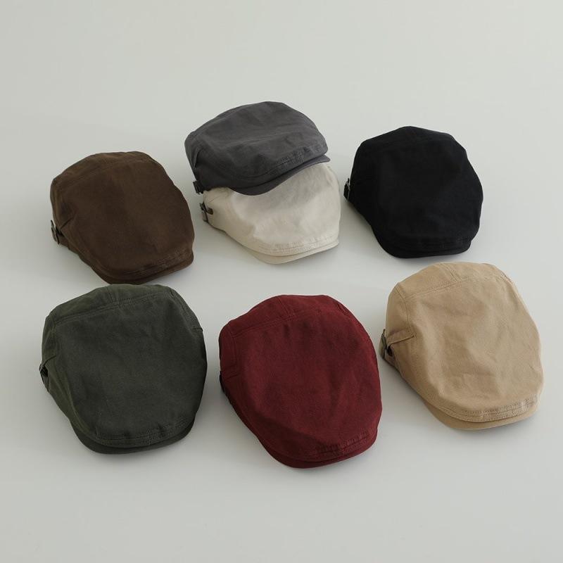 帽子 キッズ 子供用 春夏 ベレー帽 鴨舌帽 日よけ 紫外線対策 ベージュ レッド カーキ グレー グリーン ブラック 48 51cm 2歳 3歳 4歳 5歳