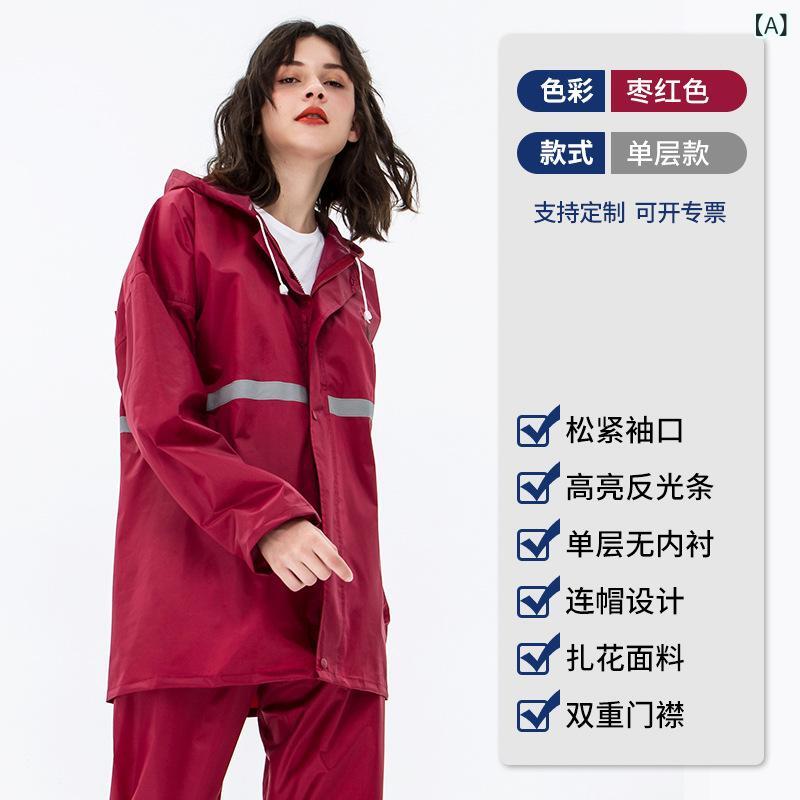 レインコート レディース バイク用 セパレートタイプ 全身 防水 厚手 大きいサイズ 自転車 原付 スクーター 通勤 通学 作業用 撥水加工 ポリエステル PV...