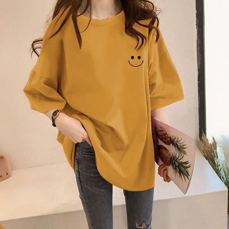 Tシャツ レディース 半袖 ゆったり 大きいサイズ チュニック丈 体型カバー 妊婦 婦人服 ポリエステル ..