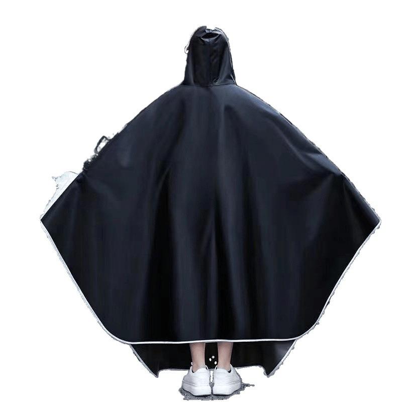 レインコート 母子 二人乗り 電動バイク用 厚手 オックスフォード生地 防水 防雨 顔ガード付き 全身カバー バイザー付き グレー ブラック ブルー ピンク系 ...