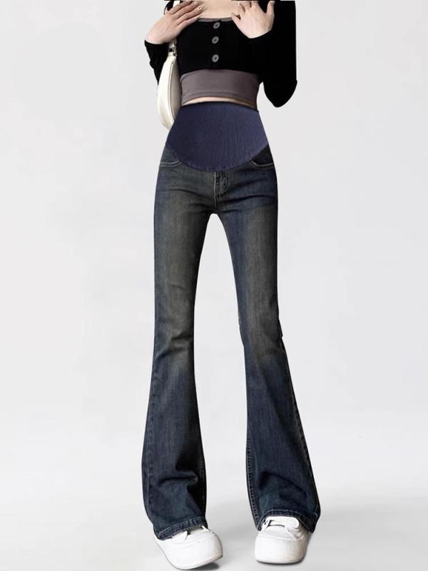 マタニティ デニムパンツ 秋冬 スキニー ジーンズ 妊婦服 ズボン 裏起毛 あったか 産前 産後 ゆったり ..