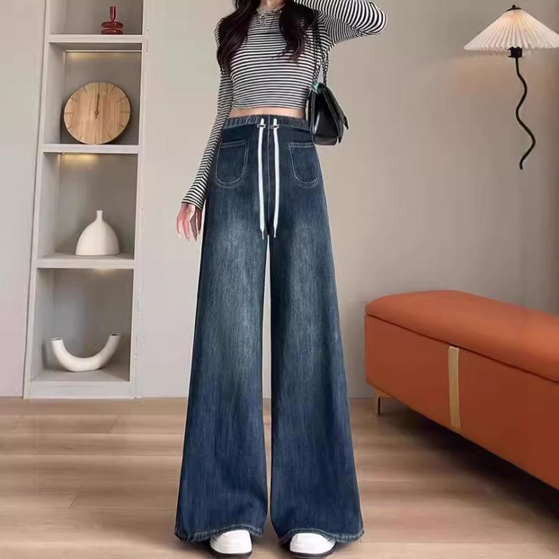 マタニティ デニムパンツ 秋冬 妊婦 ジーパン ワイドレッグ ズボン ゆったり 大きいサイズ 産前 産後 ..