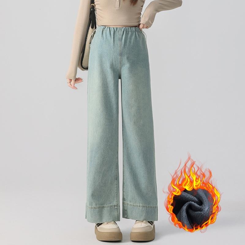 マタニティ デニム パンツ 妊婦 ズボン ジーンズ ドローストリング ポケット付き ゆったり 伸縮性 ウエ..