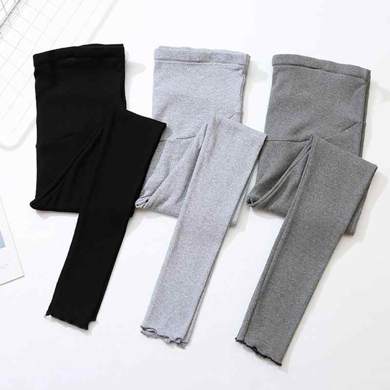 マタニティパンツ 秋冬 妊婦服 産後 托腹 綿 伸縮性 ライトグレー ダークグレー ブラック L XL XXL