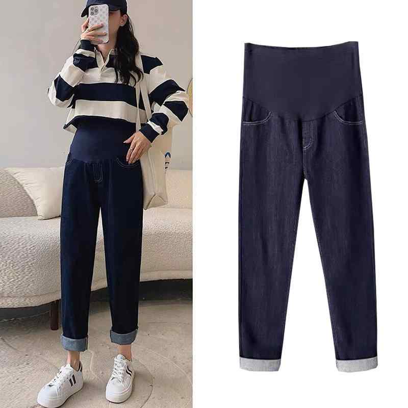 マタニティ デニムパンツ 秋冬 裏起毛 大きいサイズ ゆったり 妊婦 ズボン コットン 伸縮性 あったか ..