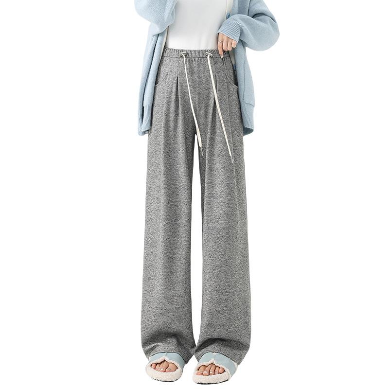 マタニティ パンツ 秋冬 産後 妊婦 リラックス ワイドパンツ ポリエステル ゆったり 伸縮性 ウエストゴ..