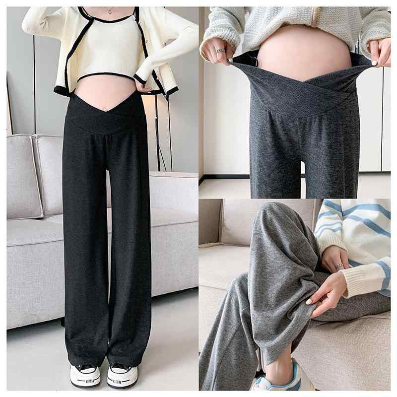 マタニティ パンツ 秋冬 ローライズ 裏起毛 暖か ゆったり ストレート 美脚 妊婦 産後 リラックス ウェ..