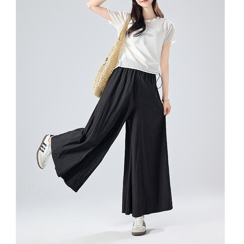 マタニティ スカート付きパンツ 妊婦 パンツ 春夏 接触冷感 ゆったり 楽ちん ピンク ブラック グリーン..