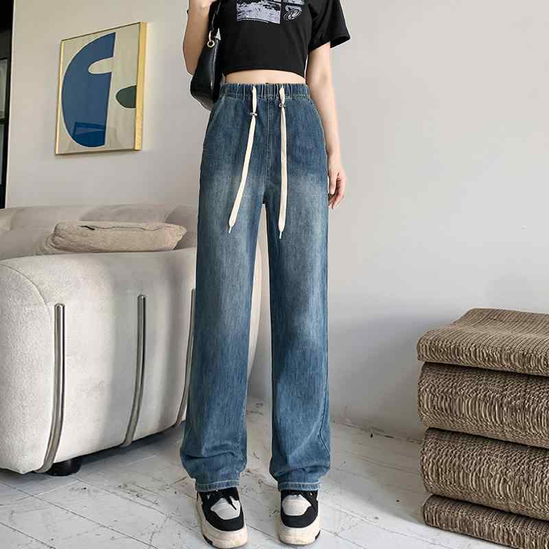 マタニティ デニム レディース ワイド 春夏 ハイウエスト ゆったり ストレート ジーパン 妊婦 ズボン ..