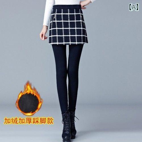 レギンス レディース 秋冬 裏起毛 スカート付きレギンス 高見え 美脚効果 あったか スパッツ 高伸縮 ス..